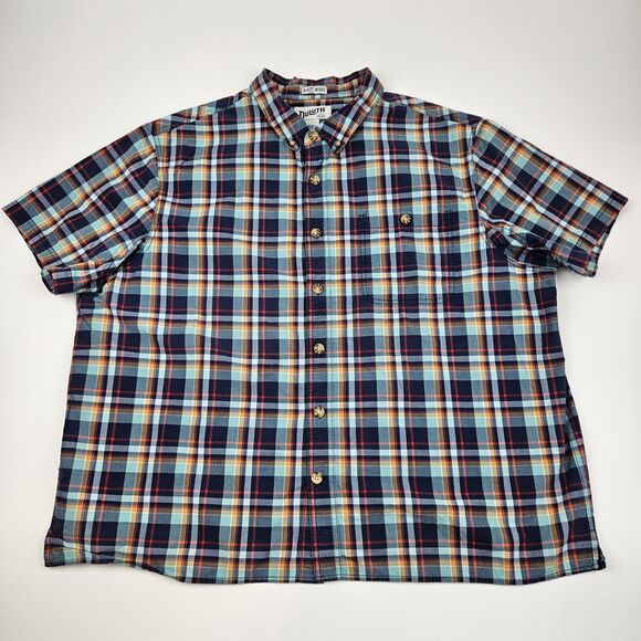 Duluth Trading Co Untucked BBQ Button-Up Shirt Mens 2XL Relaxed Fit Short Sleeve - Picture 2 of 8